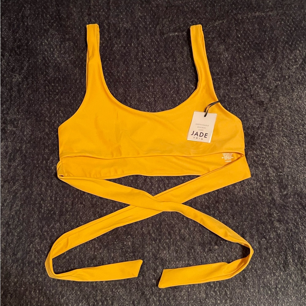 Jade Swim Bond Bikini Top in Golden yellow